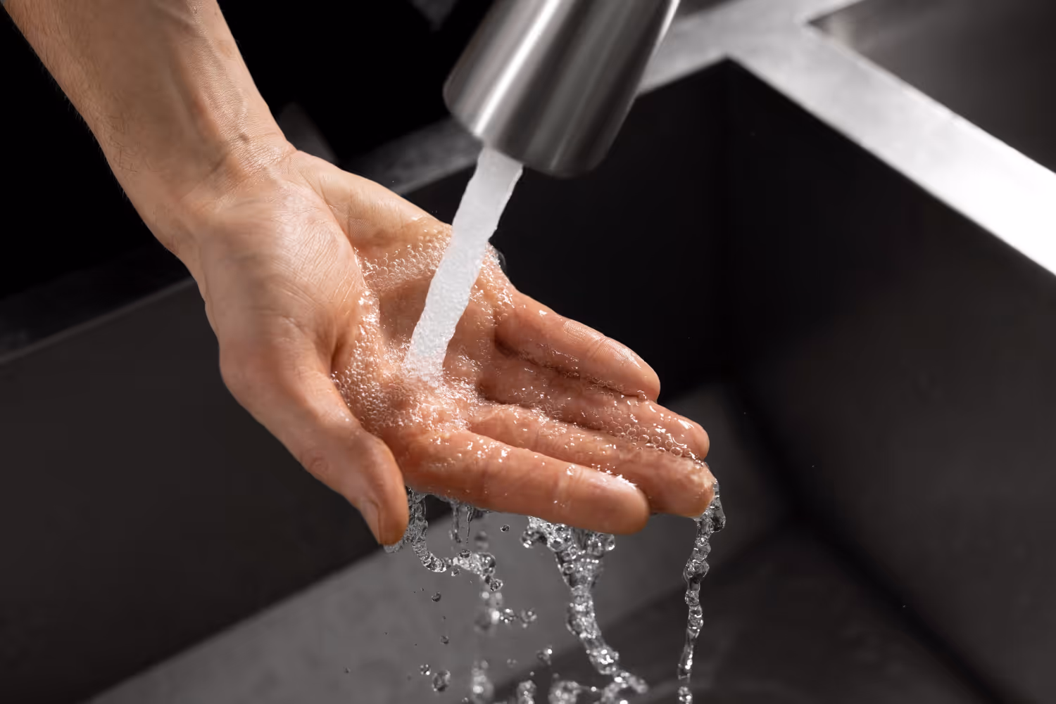 faucet flowing water